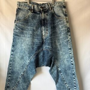 Basike womens drop crotch made in Japan Jeans